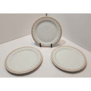 Vtg Eschenbach Bavaria Germany W/Pale Pink Mini Tulips 7.5" Dessert Plates 3